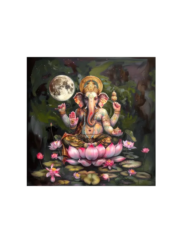 Ganesha's_Infinite_Grace:_The_Guardian_of_Wisdom,_Prosperity,_and_Inner_Peace_-_Canvas_Painting_|_Hindu_Deity_Art,_Meditation_Decor,_Spiritual_Painting(FLP36X360228)
