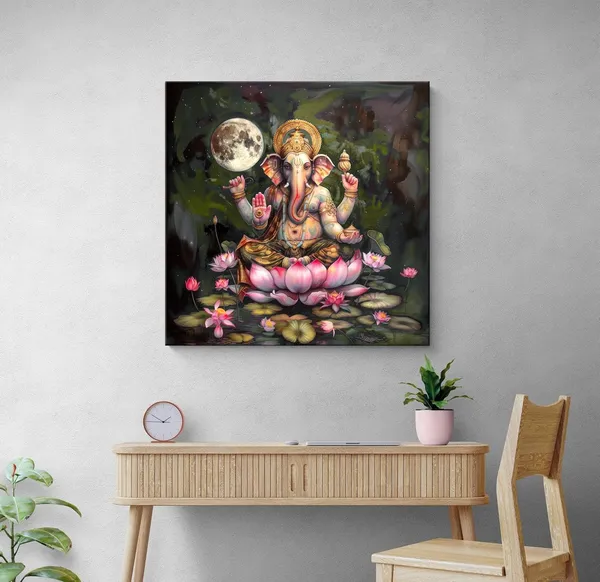 Ganesha's_Infinite_Grace:_The_Guardian_of_Wisdom,_Prosperity,_and_Inner_Peace_-_Canvas_Painting_|_Hindu_Deity_Art,_Meditation_Decor,_Spiritual_Painting(FLP36X360228)