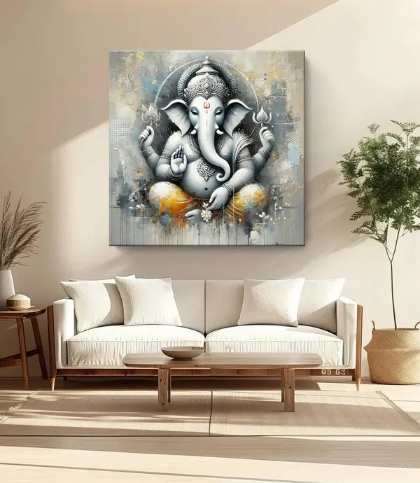 Ganesha's_Sacred_Aura:_The_Embodiment_of_Strength,_Wisdom,_and_Compassion_in_the_Cosmic_Realm_-_Canvas_Painting_|_Hinduism_Art,_Vedic_Decor,_Lord_Ganesha_Painting(FLP24X240231)