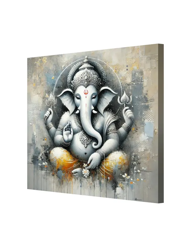 Ganesha's_Sacred_Aura:_The_Embodiment_of_Strength,_Wisdom,_and_Compassion_in_the_Cosmic_Realm_-_Canvas_Painting_|_Hinduism_Art,_Vedic_Decor,_Lord_Ganesha_Painting(FLP24X240231)
