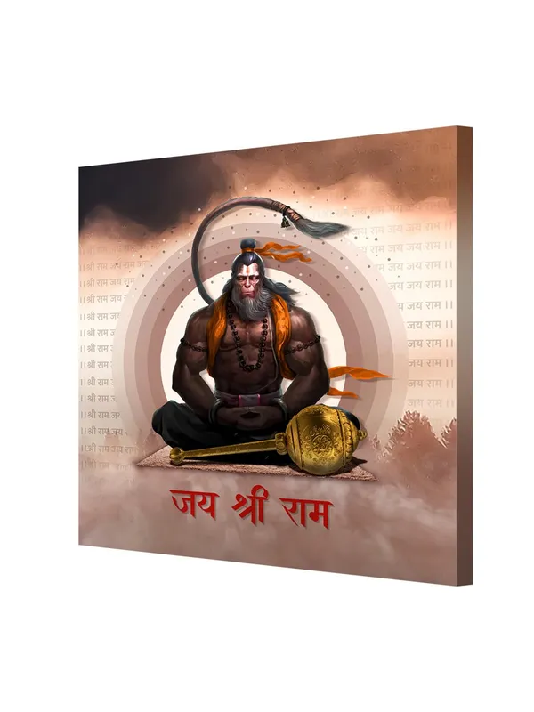 Powerful_Image_of_Hanuman_Meditating_with_Chant_of_'Jai_Shri_Ram'_-_Canvas_Painting_|_Hindu_Deity_Art,_Hanuman_Wall_Decor,_Religious_Home_Decor(FLP36X360252)