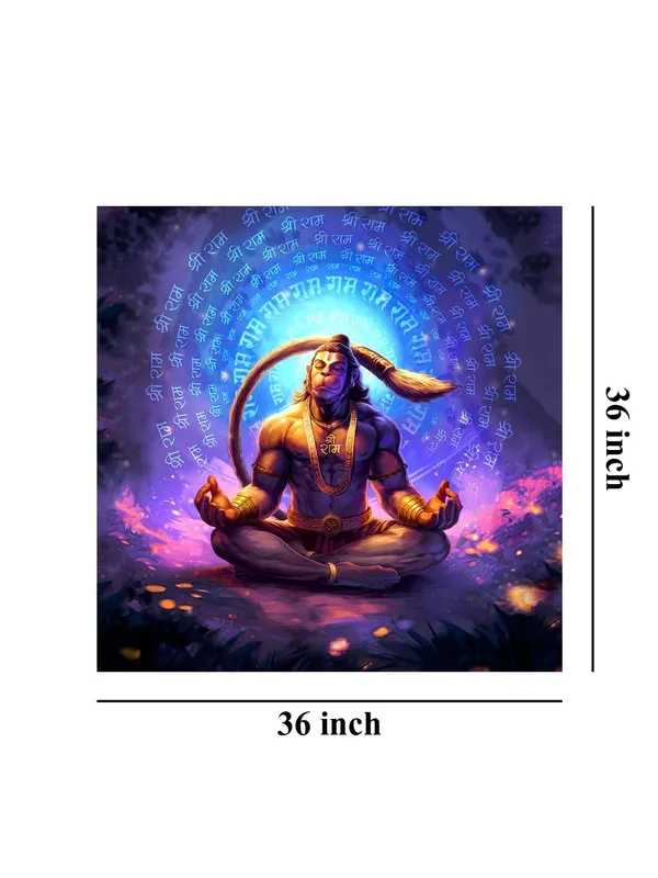 Hanuman_Meditating_in_Ice_Cave_Canvas_Painting:_Spiritual_and_Mystical_Art_of_Hanuman_in_Serenity_|_Unique_Canvas_Art_for_Meditation_Room(FLP36X360268)