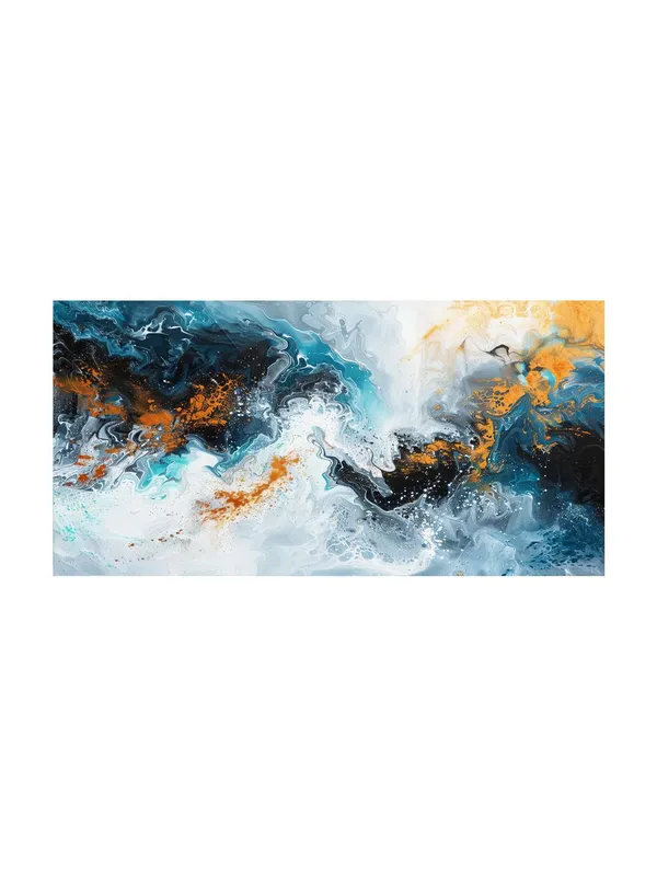 Ocean_Wave_Canvas_Painting_-_Abstract_Blue_and_Gold_Art_Print_-_Contemporary_Wall_Art_24x48_Inches_Framed_Art_(FLP24480721)