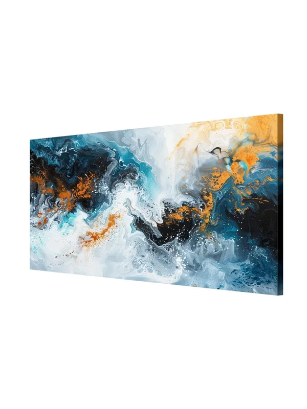 Ocean_Wave_Canvas_Painting_-_Abstract_Blue_and_Gold_Art_Print_-_Contemporary_Wall_Art_24x48_Inches_Framed_Art_(FLP24480721)