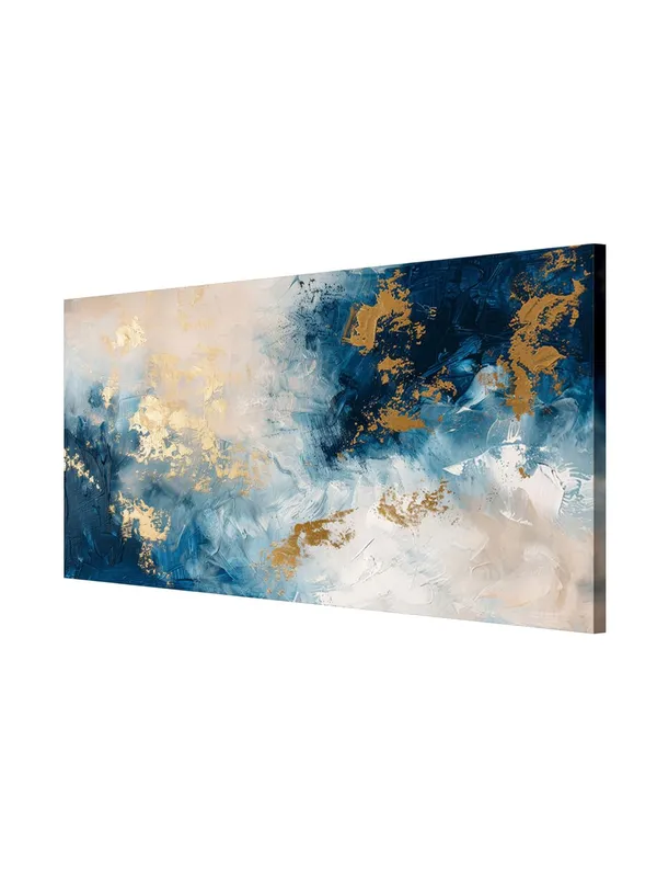 Abstract_Blue_and_Gold_Wave_Canvas_Painting_-_24x48_Inches_Framed_Art,_Perfect_for_Modern_Spaces_(FLP24480714)