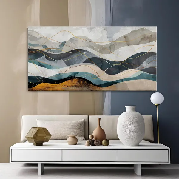 Abstract_Waves_Canvas_Painting_-_Neutral_Tones_Art_Print_-_Modern_Wall_Decor_24x48_Inches_Framed_Art_(FLP24480736)
