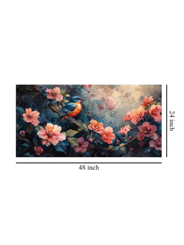 Vibrant_Floral_and_Bird_Canvas_Art_Print_-_24x48_Inches_Framed_Wall_Decor,_Perfect_for_Brightening_Up_Your_Living_Room_or_Office_(FLP24480694)