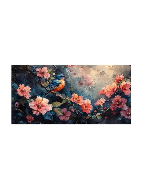 Vibrant_Floral_and_Bird_Canvas_Art_Print_-_24x48_Inches_Framed_Wall_Decor,_Perfect_for_Brightening_Up_Your_Living_Room_or_Office_(FLP24480694)