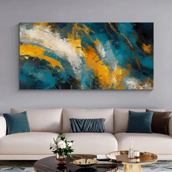 Dynamic_Abstract_Canvas_Painting_-_Blue_and_Yellow_Art_Print_-_Energetic_Wall_Decor_24x48_Inches_Framed_Art_(FLP24480738)