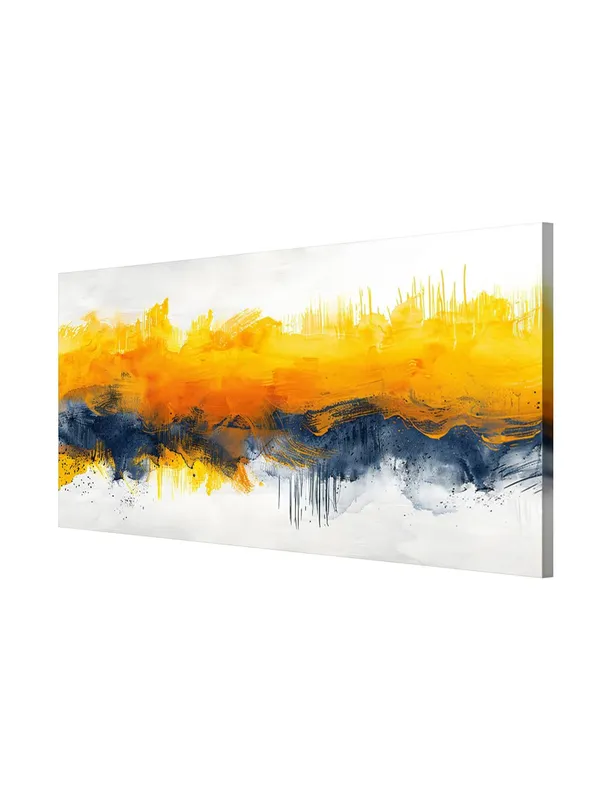 Abstract_Yellow_and_Blue_Horizon_Canvas_Painting_-_24x48_Inches_Framed_Art,_Modern_Wall_Decor_(FLP24480703)
