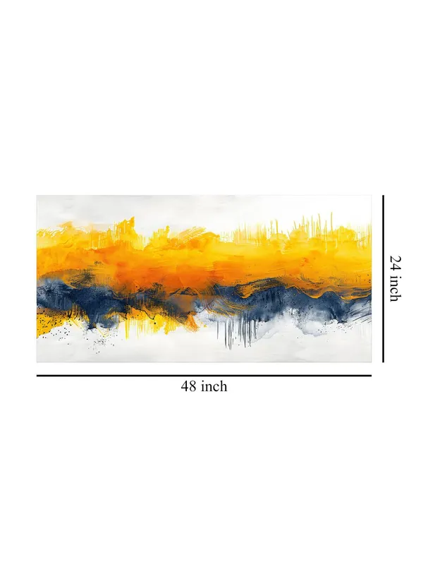 Abstract_Yellow_and_Blue_Horizon_Canvas_Painting_-_24x48_Inches_Framed_Art,_Modern_Wall_Decor_(FLP24480703)