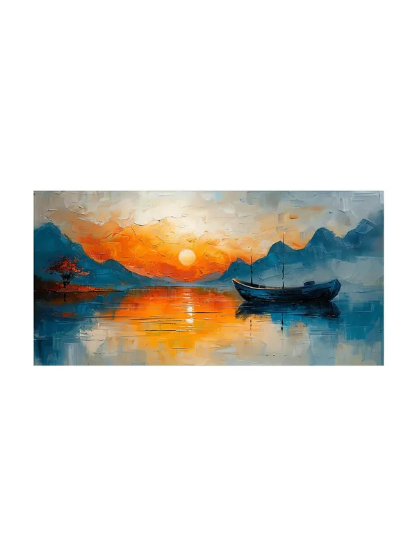 Stunning_Sunset_Boat_Scene_Canvas_Art_-_24x48_Inches_Framed_Landscape_Print,_Calming_and_Reflective_Decor_for_Any_Space_(FLP24480696)
