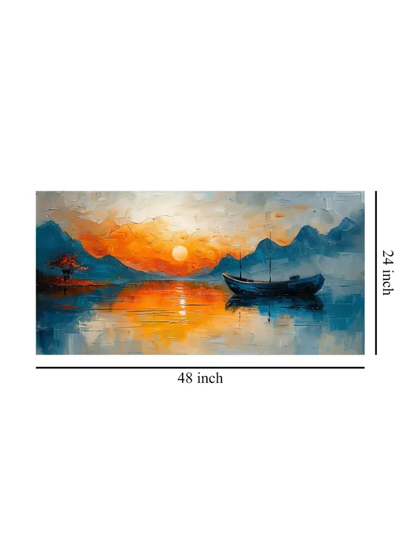 Stunning_Sunset_Boat_Scene_Canvas_Art_-_24x48_Inches_Framed_Landscape_Print,_Calming_and_Reflective_Decor_for_Any_Space_(FLP24480696)