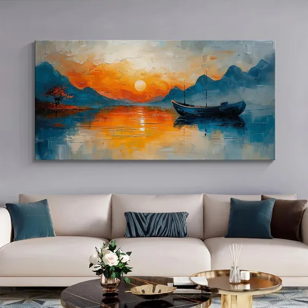 Stunning_Sunset_Boat_Scene_Canvas_Art_-_24x48_Inches_Framed_Landscape_Print,_Calming_and_Reflective_Decor_for_Any_Space_(FLP24480696)