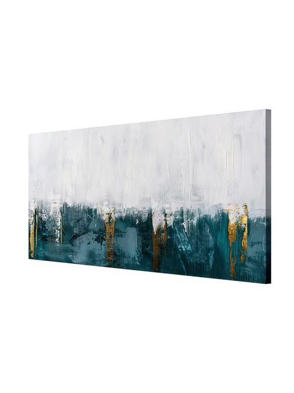 Minimalist_Abstract_Canvas_Painting_-_White_and_Teal_Art_Print_-_Modern_Home_Decor_24x48_Inches_Framed_Art_(FLP24480727)