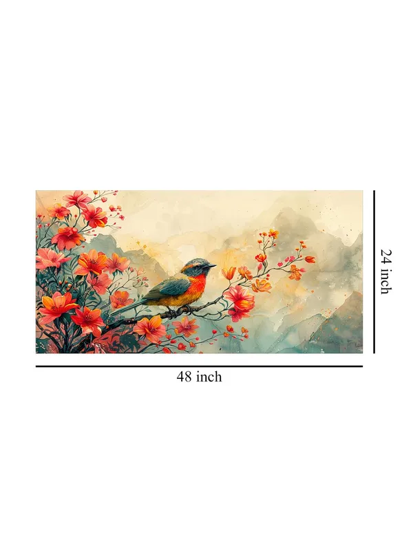 Serene_Bird_and_Blossoms_Canvas_Art_Print_-_24x48_Inches_Framed_Wall_Decor,_Adds_Tranquility_and_Beauty_to_Any_Room_(FLP24480693)