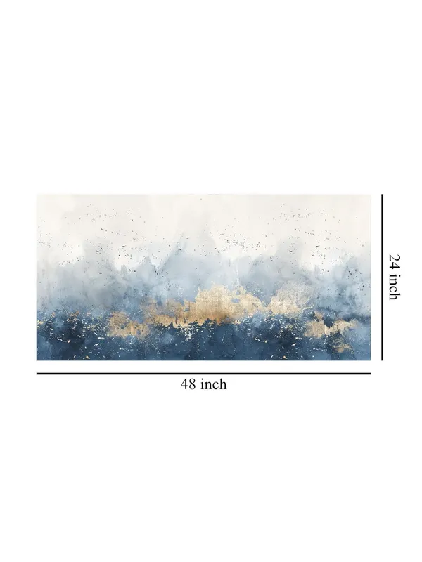 Abstract_Blue_and_Gold_Horizon_Canvas_Painting_-_24x48_Inches_Framed_Art,_Modern_Coastal_Wall_Decor_(FLP24480711)