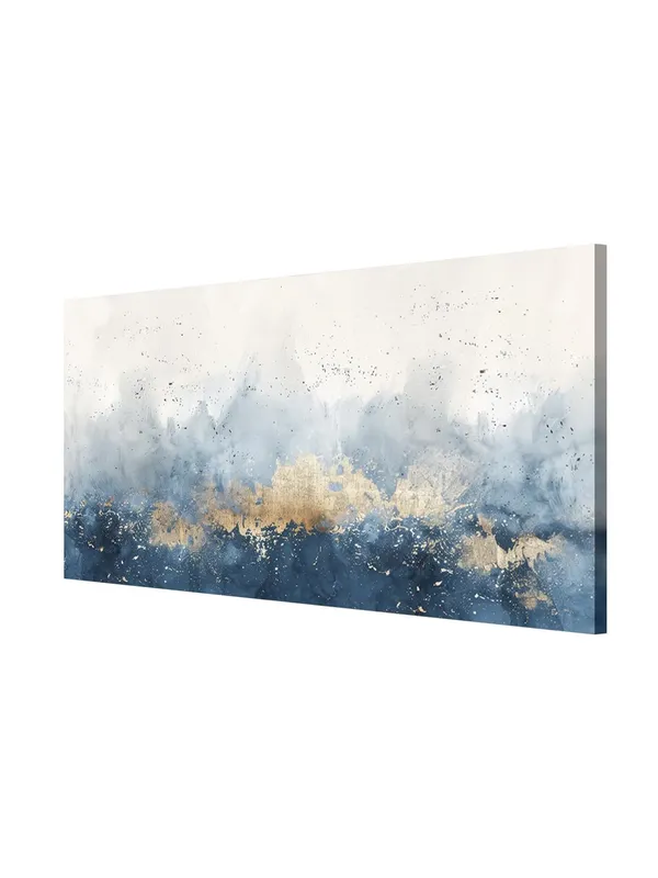 Abstract_Blue_and_Gold_Horizon_Canvas_Painting_-_24x48_Inches_Framed_Art,_Modern_Coastal_Wall_Decor_(FLP24480711)