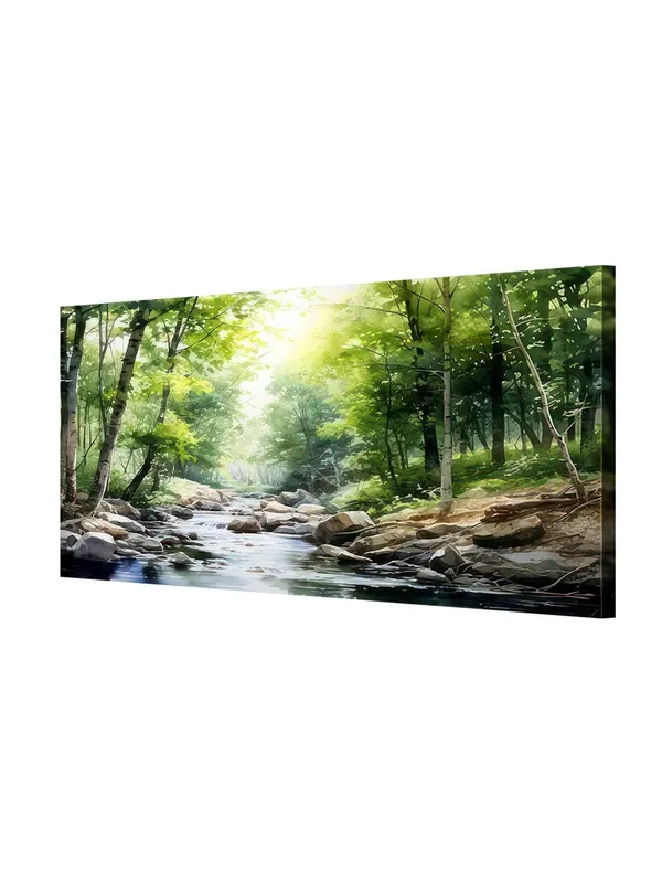 Serene_Forest_Stream_Canvas_Painting_Nature_Landscape_Wall_Art_Home_Decor_Large_Painting,_Big_Painting_(24X48_Inches_FLP24480758)