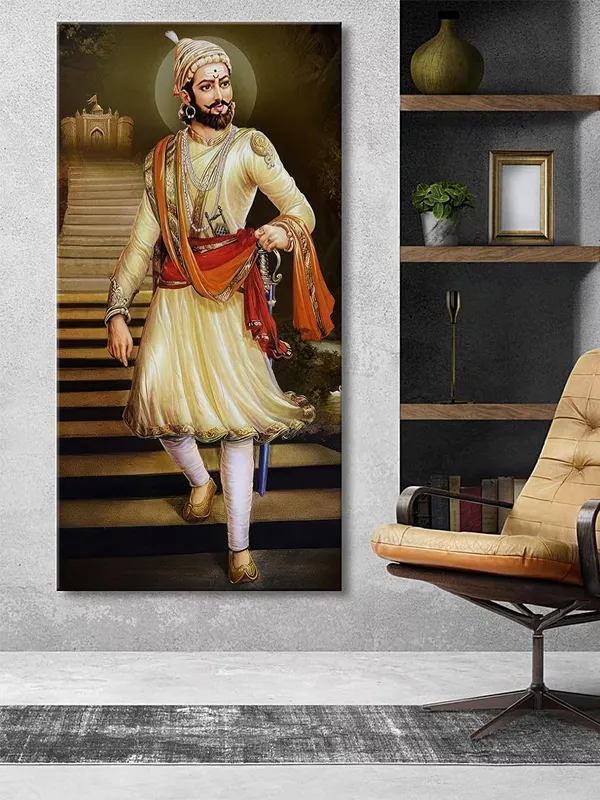 Chhatrapati_Shivaji_Maharaj_Portrait_Canvas_Print_-_Historical_Art_Décor_Large_Painting,_Big_Painting_(24X48_Inches_FLP24480769)