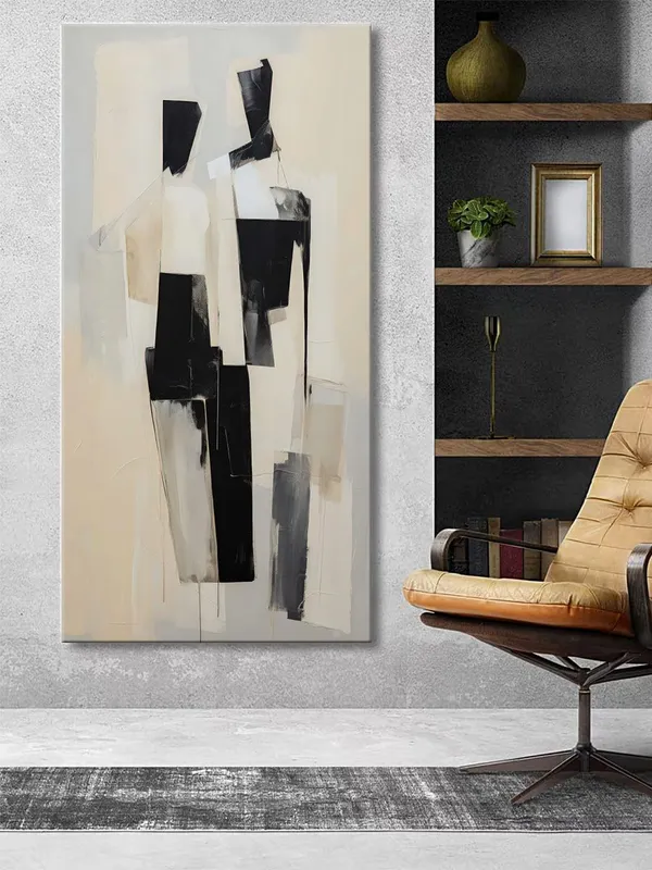 Contemporary_Abstract_Figures_Canvas_Painting,_Black_White_Modern_Art_Large_Painting,_Big_Painting_(24X48_Inches_FLP24480766)