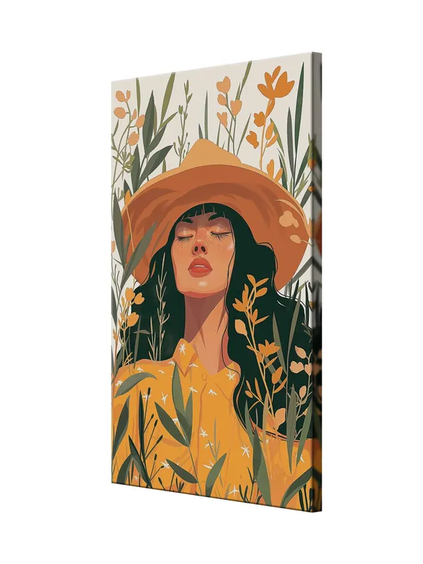 Tranquil_Woman_in_Nature_Canvas_Art_-_Boho_Style_Illustration_Painting_Large_Painting,_Big_Painting_(24X48_Inches_FLP24480783)