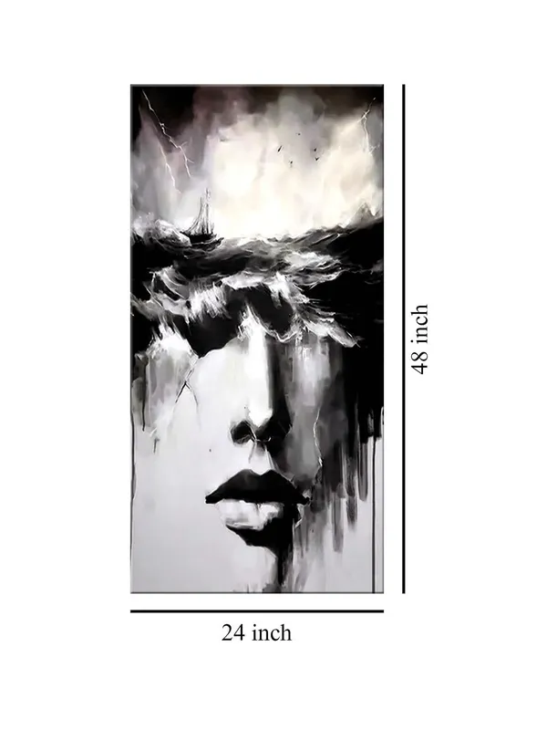 Surreal_Face_in_Ocean_Waves_Canvas_Art_-_Abstract_Black_and_White_Painting_Large_Painting,_Big_Painting_(24X48_Inches_FLP24480779)