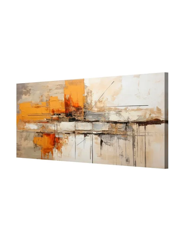 Abstract_Golden_Circles_Canvas_Art_Modern_Metallic_Wall_Decor,_Contemporary_Home_Accent_Large_Painting,_Big_Painting_(24X48_Inches_FLP24480747)