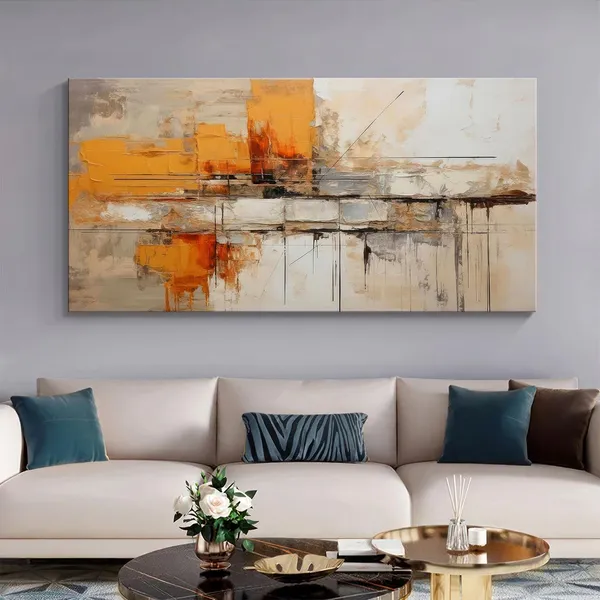 Abstract_Golden_Circles_Canvas_Art_Modern_Metallic_Wall_Decor,_Contemporary_Home_Accent_Large_Painting,_Big_Painting_(24X48_Inches_FLP24480747)