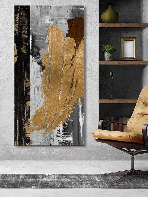 Abstract_Gold_and_Black_Canvas_Painting_|_Modern_Wall_Art_Decor_Large_Painting,_Big_Painting_(24X48_Inches_FLP24480798)