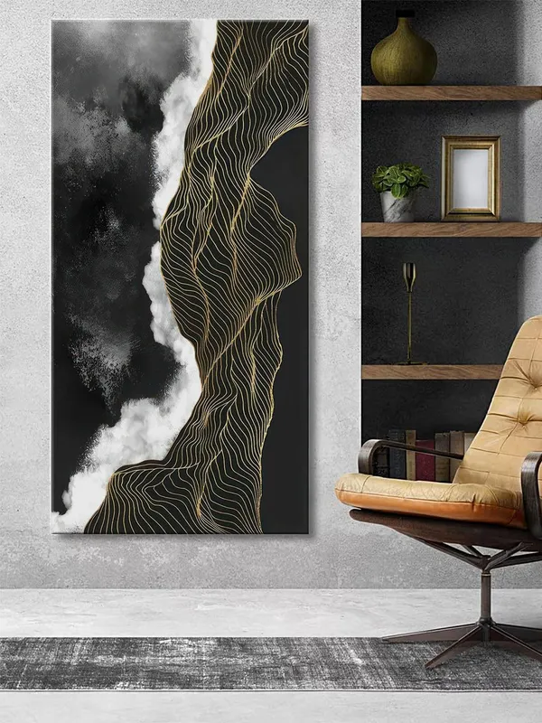 Black_and_White_Mountains_Canvas_Art_with_Golden_Highlights_-_Modern_Decor_Large_Painting,_Big_Painting_(24X48_Inches_FLP24480781)