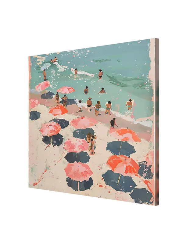 Canvas-Wrapped_Beach_Scene_Painting,_24X24_–_Perfect_for_Coastal_Décor,_Bright_Colors_of_Summer,_Seaside_Art_Wall_Décor(FLP24X240438)