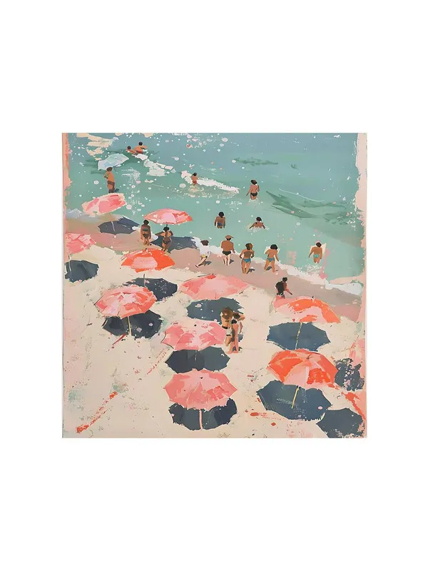 Canvas-Wrapped_Beach_Scene_Painting,_24X24_–_Perfect_for_Coastal_Décor,_Bright_Colors_of_Summer,_Seaside_Art_Wall_Décor(FLP24X240438)