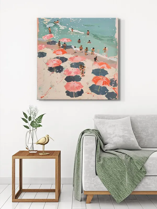 Canvas-Wrapped_Beach_Scene_Painting,_24X24_–_Perfect_for_Coastal_Décor,_Bright_Colors_of_Summer,_Seaside_Art_Wall_Décor(FLP24X240438)