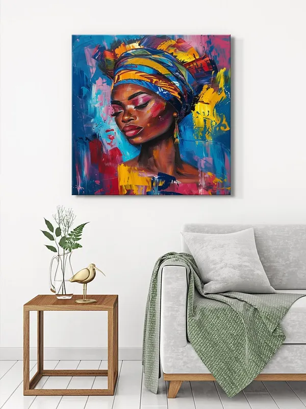 Elegant_African_Woman_Canvas-Wrapped_Painting_24x24_-_Ethnic_Wall_Art_for_Living_Room(FLP24X240499)
