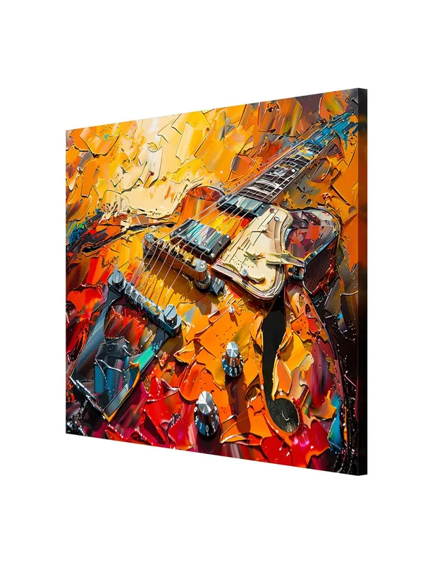 Canvas-Wrapped_Electric_Guitar_Abstract_Painting,_24X24_–_Bold_Colors,_Music_Lover’s_Art,_Modern_Wall_Décor_for_Studio(FLP24X240444)