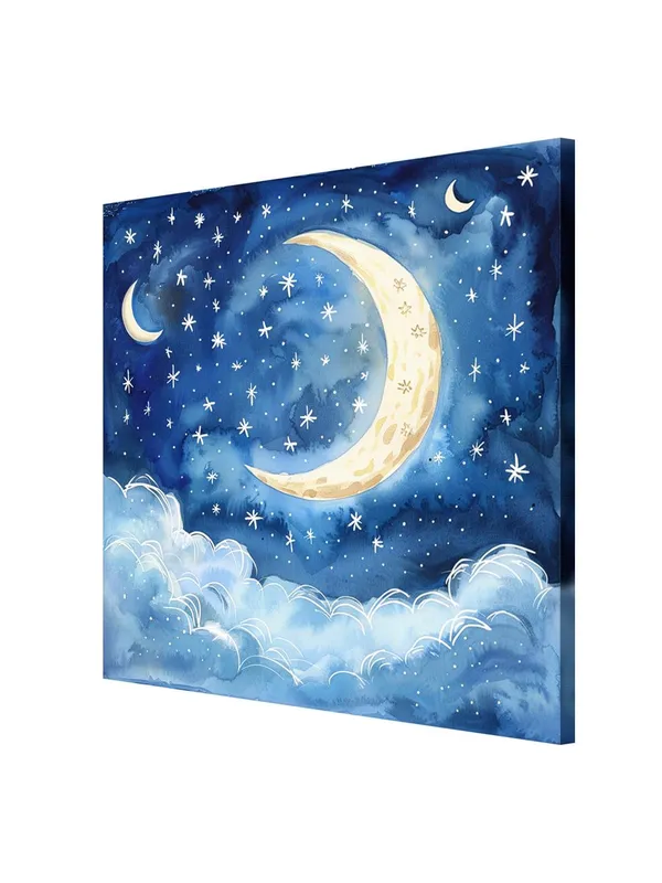 Dreamy_Night_Sky_Canvas-Wrapped_Painting_36X36_�_Celestial_Art_for_Kids'_Room(FLP36X360487)