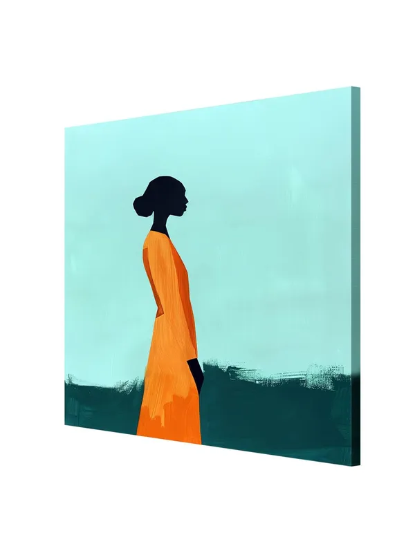 Minimalist_Silhouette_Canvas-Wrapped_Painting_24x24_–_Elegant_Modern_African_Art(FLP24X240483)
