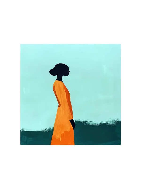 Minimalist_Silhouette_Canvas-Wrapped_Painting_24x24_–_Elegant_Modern_African_Art(FLP24X240483)