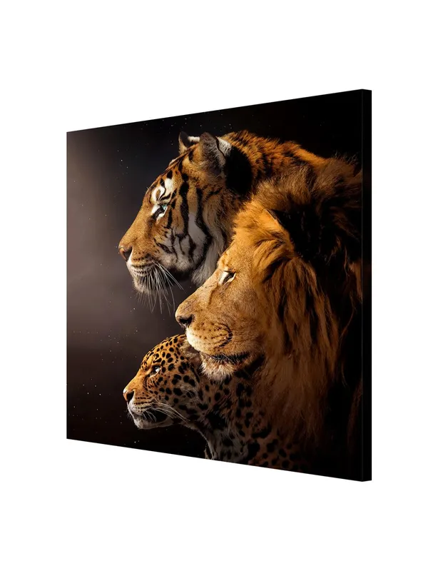 Big_Cats_Trio_Canvas-Wrapped_Painting_24x24_-_Animal_Lovers_Wall_Art(FLP24X240336)