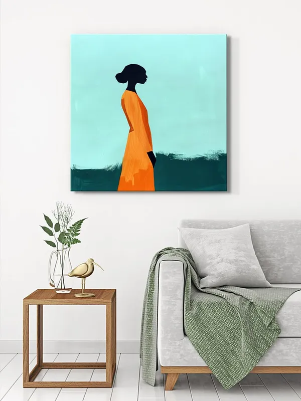 Minimalist_Silhouette_Canvas-Wrapped_Painting_36X36_�_Elegant_Modern_African_Art(FLP36X360483)
