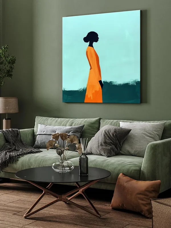 Minimalist_Silhouette_Canvas-Wrapped_Painting_36X36_�_Elegant_Modern_African_Art(FLP36X360483)