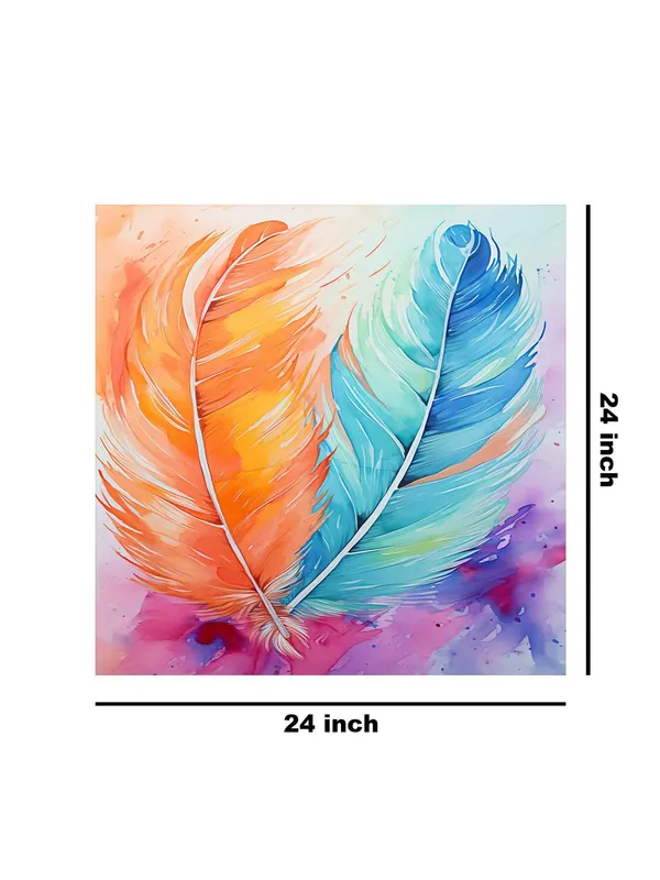 Feathers_Watercolor_Canvas-Wrapped_Painting,_24x24_-_Soft_and_Dreamy_Art_for_Calming_Decor(FLP24X240397)