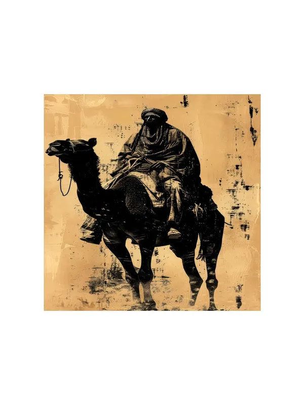 Desert_Nomad_Canvas-Wrapped_Painting_36X36_-_Bold_Monochromatic_Art_Piece(FLP36X360451)