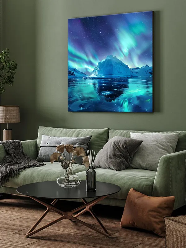 Celestial_Wolf_Canvas-Wrapped_Painting_24X24_-_Howling_Silhouette_at_Full_Moon(FLP24X240343)