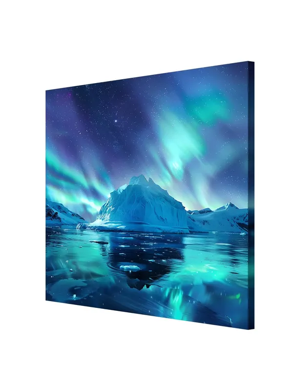 Celestial_Wolf_Canvas-Wrapped_Painting_24X24_-_Howling_Silhouette_at_Full_Moon(FLP24X240343)