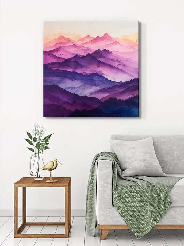 Misty_Purple_Mountains_Canvas-Wrapped_Painting_24x24_-_Abstract_Layers_of_Nature(FLP24X240374)