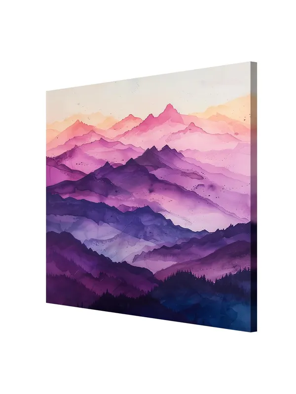 Misty_Purple_Mountains_Canvas-Wrapped_Painting_24x24_-_Abstract_Layers_of_Nature(FLP24X240374)