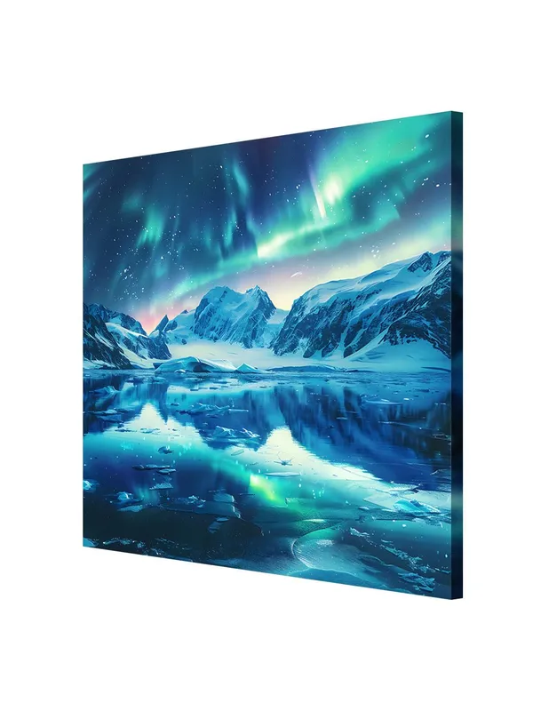 Tranquil_Night_Canvas-Wrapped_Painting_36X36_-_Polar_Aurora_Reflections(FLP36X360341)