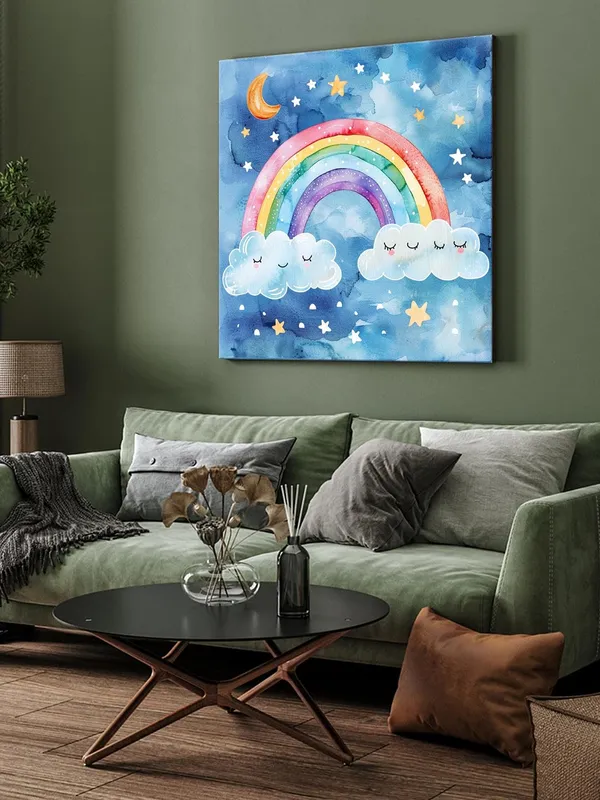 Canvas-Wrapped_Dreamy_Rainbow_Painting_36X36_-_Perfect_for_Nursery_or_Kids_Room_Decor(FLP36X360488)